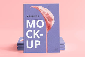 Mockup Ebook - Capa do livro roxa com flor escrito Meu livro X