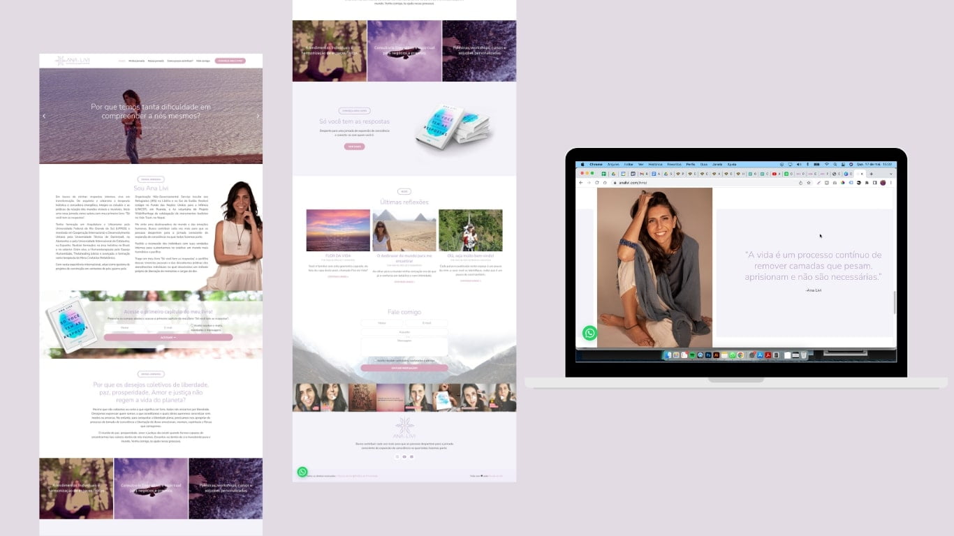 Foto Site One Page Personalizado e Pagina de Vendas Ana Livi