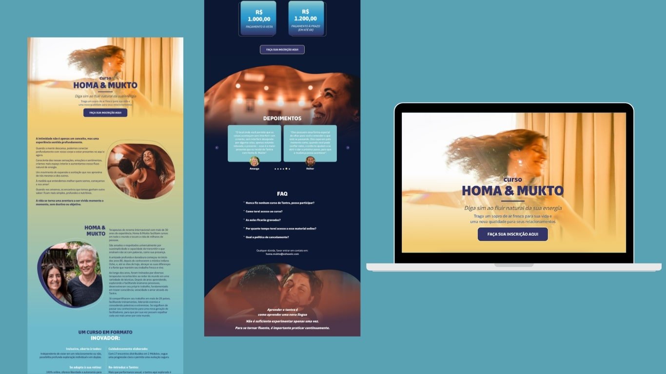 Foto Landing Page Homa e Mukto